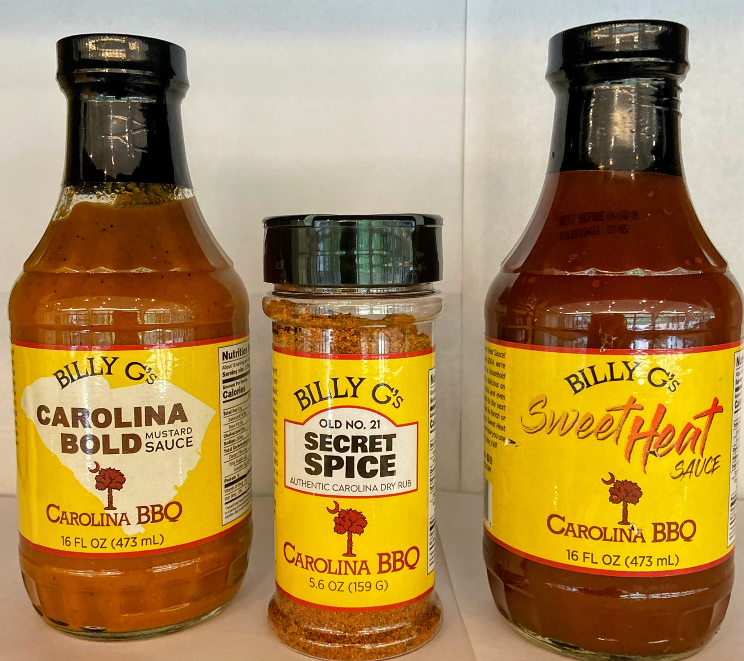 Hall of Fame Pack (1 Sweet Heat Sauce, 1 Carolina Bold Mustard Sauce, 1 Secret Spice Rub)