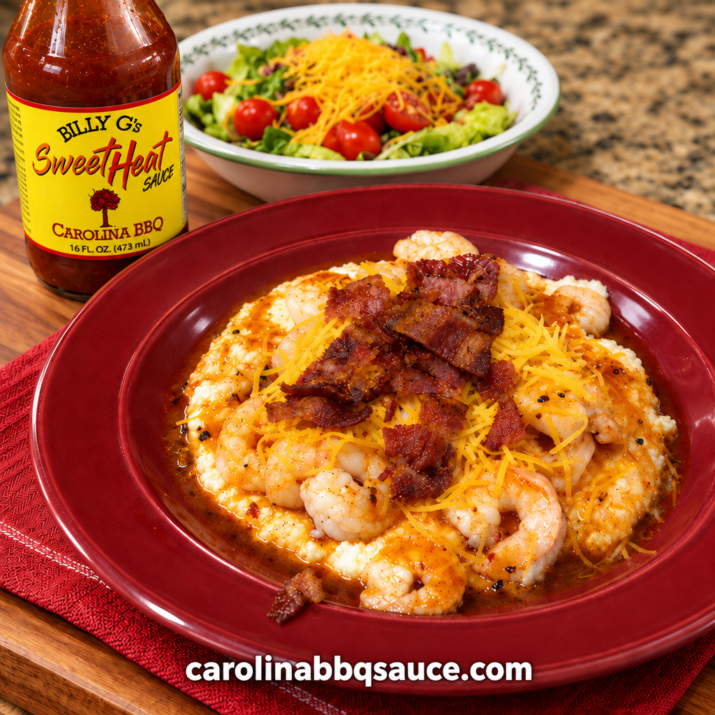 Sweet Heat shrimp and grits